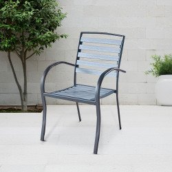 كرسي مفرد من البلاستيك والمعدن