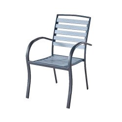 كرسي مفرد من البلاستيك والمعدن