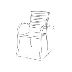 كرسي مفرد من البلاستيك والمعدن