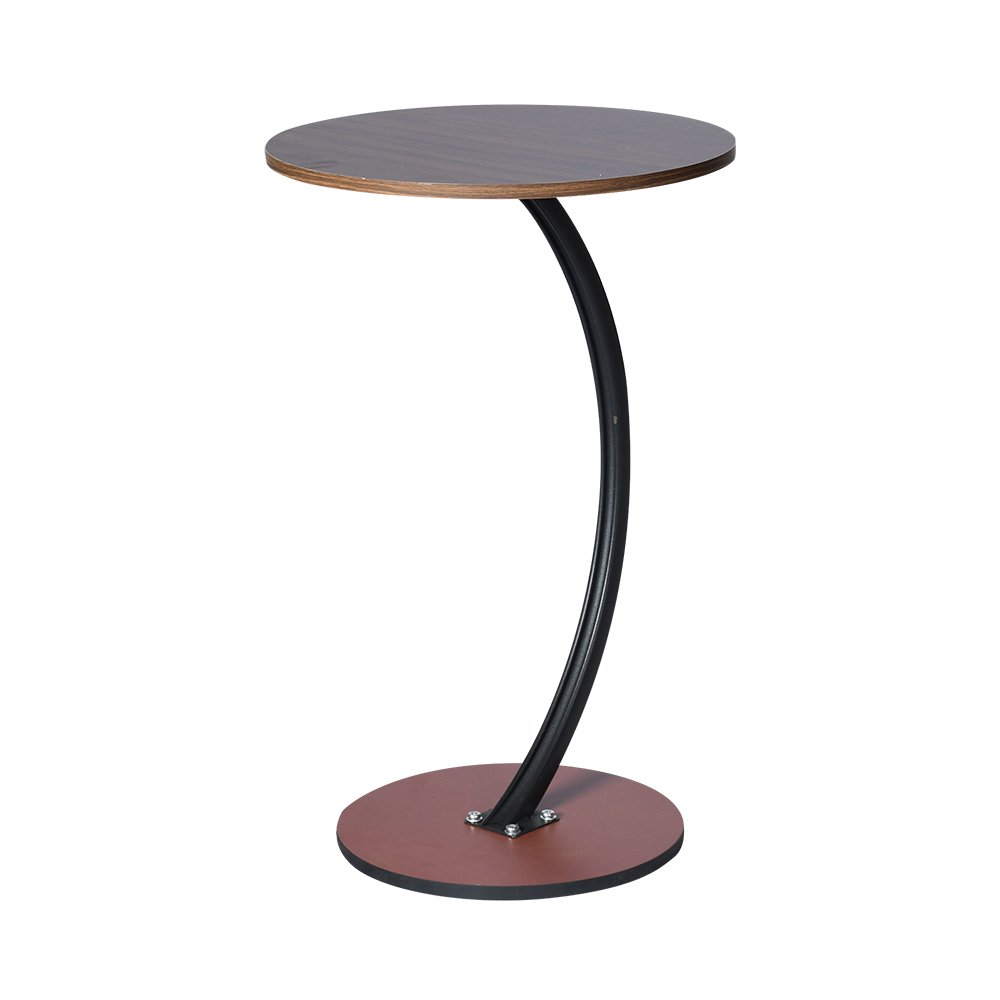 طاولة خدمة مفردة خشب بقاعدة معدن 55*40 سم