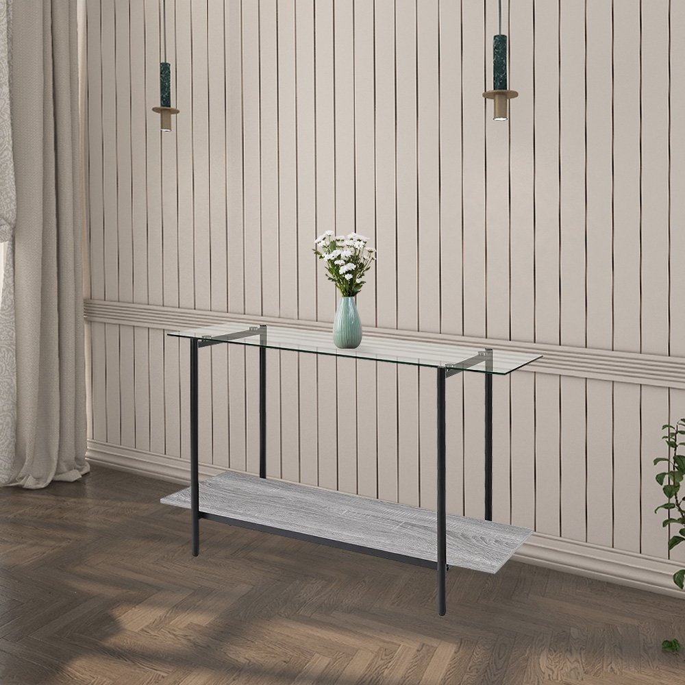 مدخل استقبال من الزجاج والخشب والمعدن رمادي مدخل استقبال من الزجاج والخشب والمعدن رمادي