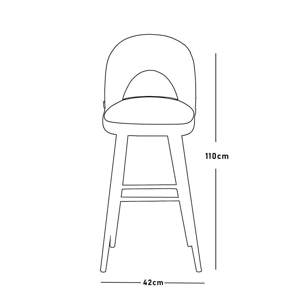 كرسي بار من قماش بأرجل معدنية أصفر
