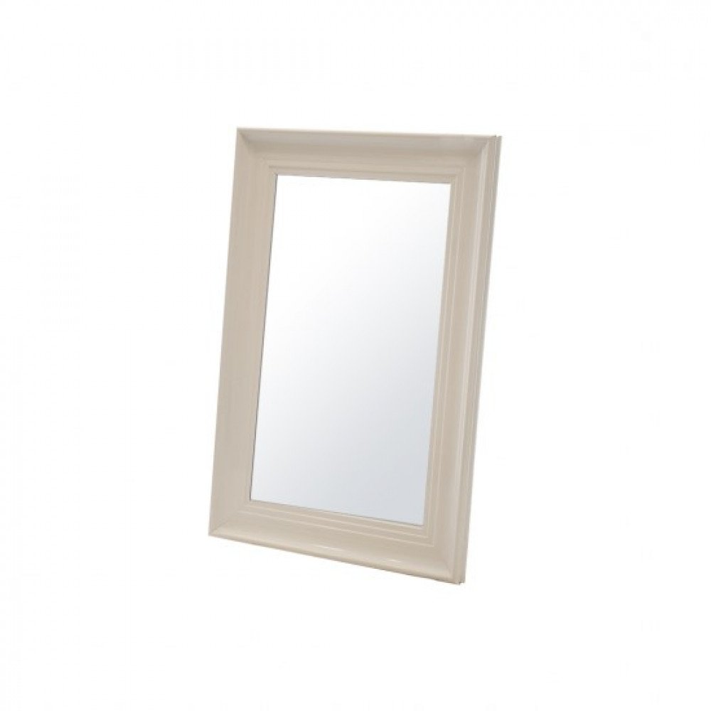 مرآة حائط اطار ابيض
