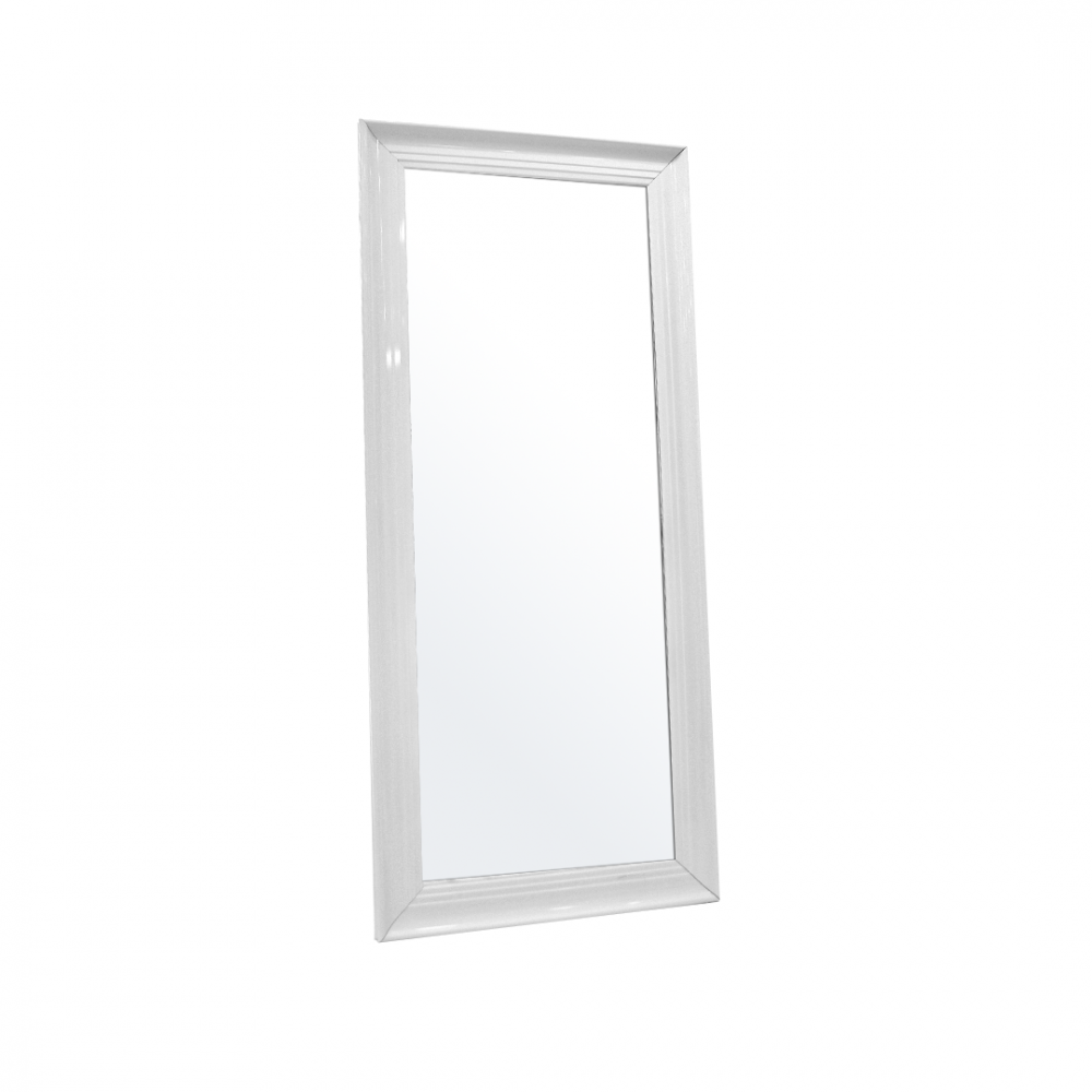 مرآة حائط اطار ابيض 150×65 سم 