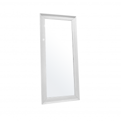 مرآة حائط اطار ابيض 150×65 سم 