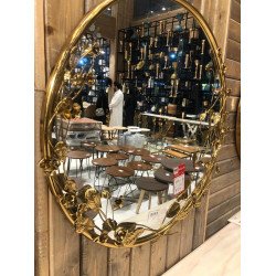 مرايا جدارية ذهبي 