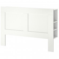 ظهر سرير مع حجيرة تخزين أبيض140 سم