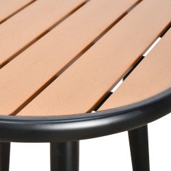 طاولة مفردة دائرية بأرجل معدنية 75×67 سم