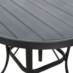 طاولة مفردة دائرية بأرجل معدنية أسود طاولة مفردة دائرية بأرجل معدنية أسود