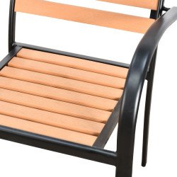 كرسي مفرد خارجي بلاستيك بهيكل معدني