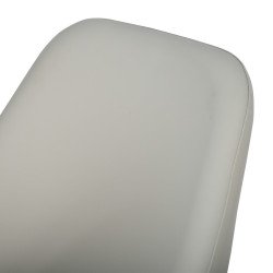 كرسي مفرد مودرن جلد مع أرجل معدنية رمادي غامق