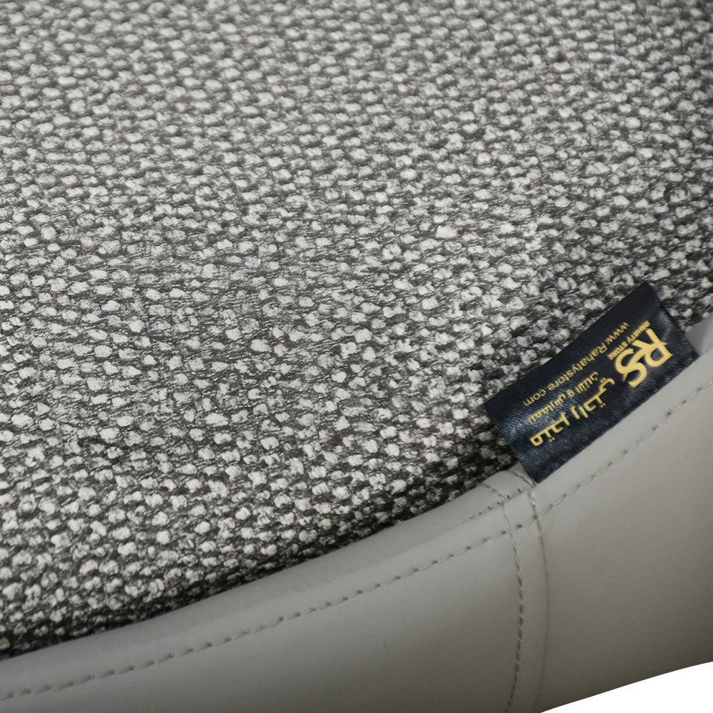 كرسي مفرد مودرن جلد مع أرجل معدنية رمادي غامق