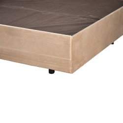 سرير خشبي بتنجيد مخملي فاخر 180×200سم