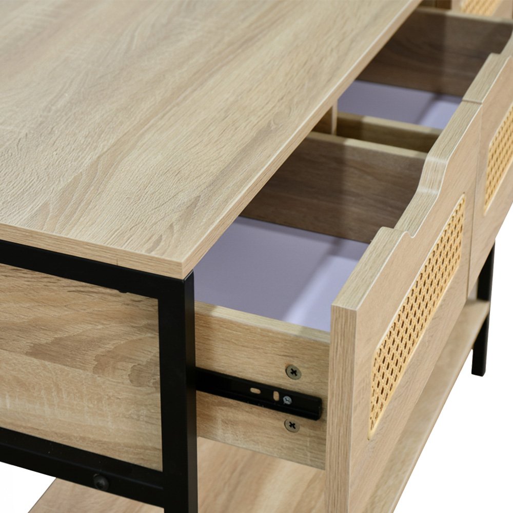 مدخل أستقبال خشبي 2 دور بهيكل معدني