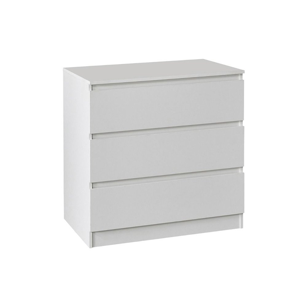 خزانة 3 أدراج خشب أبيض 80×80 سم