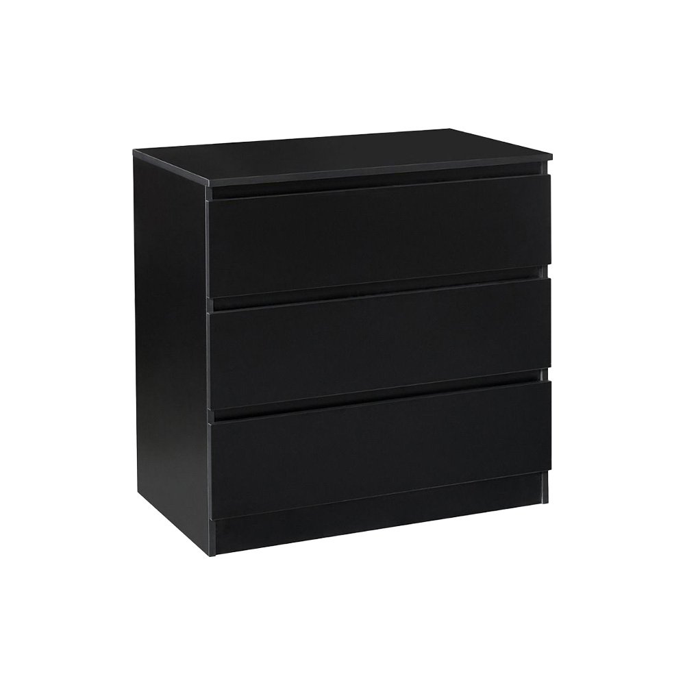 خزانة 3 أدراج خشب أسود 80×80 سم خزانة 3 أدراج خشب أسود 80×80 سم