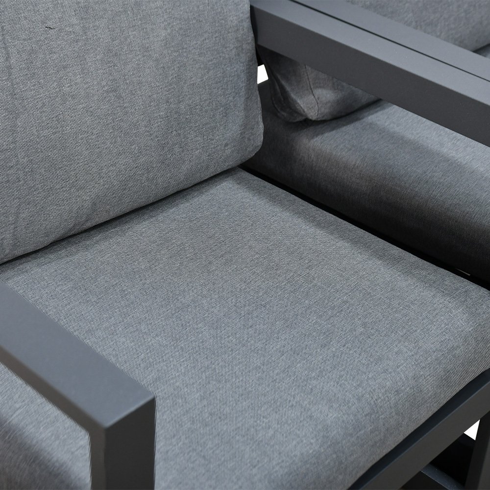 جلسة خارجية 5 مقاعد معدن مع طاولة رمادي جلسة خارجية 5 مقاعد معدن مع طاولة رمادي