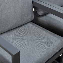 جلسة خارجية 5 مقاعد معدن مع طاولة رمادي جلسة خارجية 5 مقاعد معدن مع طاولة رمادي