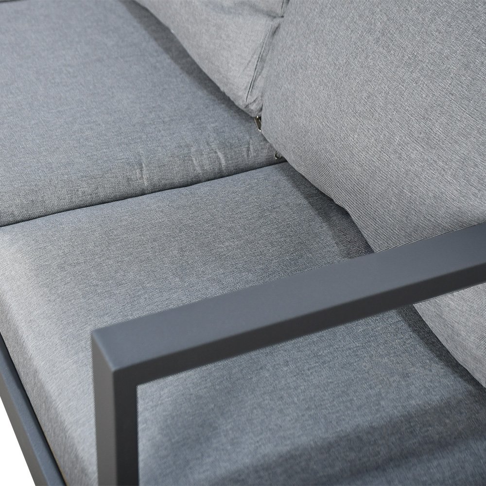 جلسة خارجية 5 مقاعد معدن مع طاولة رمادي جلسة خارجية 5 مقاعد معدن مع طاولة رمادي