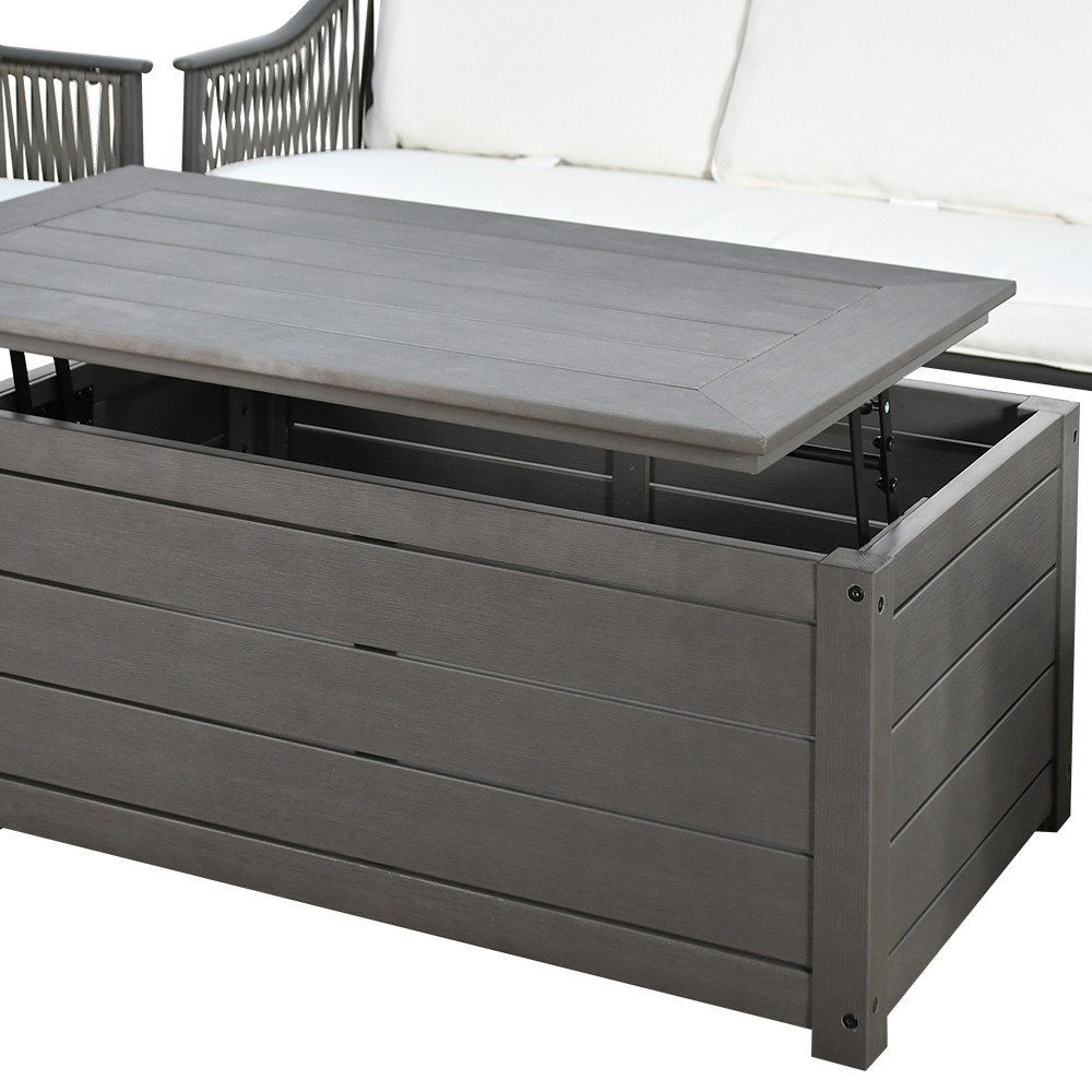 جلسة خارجية 7 مقاعد راتان بهيكل معدني مع طاولة جلسة خارجية 7 مقاعد راتان بهيكل معدني مع طاولة