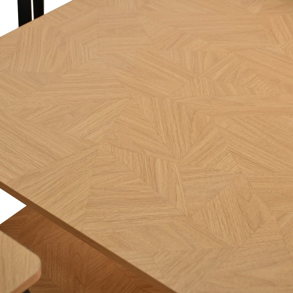 طقم طاولات خدمة 5 قطع 2 دور خشبي