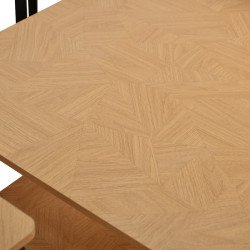 طقم طاولات خدمة 5 قطع 2 دور خشبي