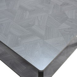 طقم طاولات خدمة 5 قطع 2 دور خشب رمادي