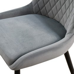 طاولة طعام رخام مع أرجل معدنية 6 كراسي رمادي