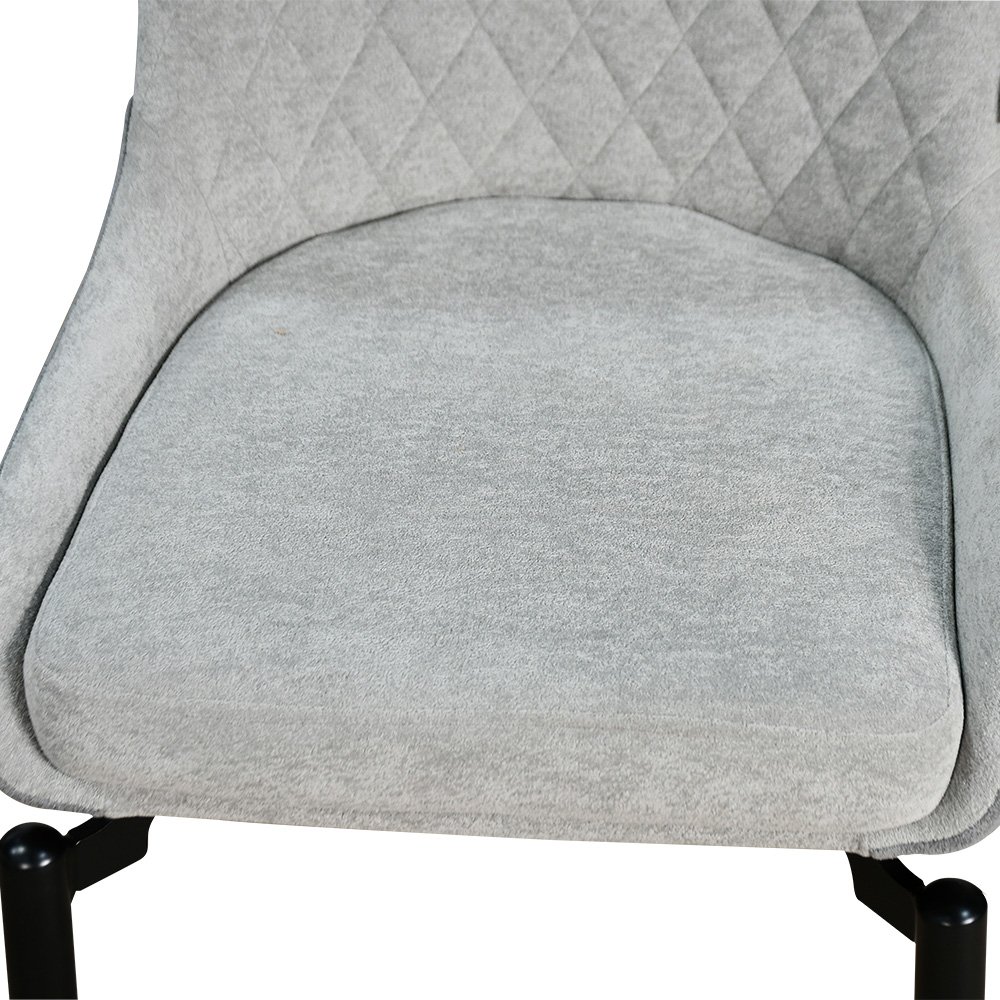 طاولة طعام خشب بأرجل معدنية 6 كراسي رمادي