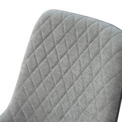 طاولة طعام خشب بأرجل معدنية 6 كراسي رمادي