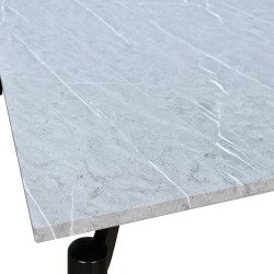 طاولة طعام خشب بأرجل معدنية 8 كراسي رمادي