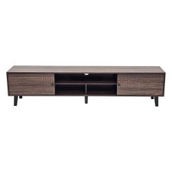 وحدة تلفاز مودرن خشبية بني 200 سم