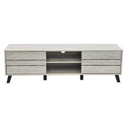 وحدة تلفاز مودرن خشبية رمادي 160 سم