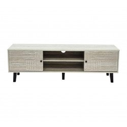 وحدة تلفاز مودرن خشبية رمادي 160 سم