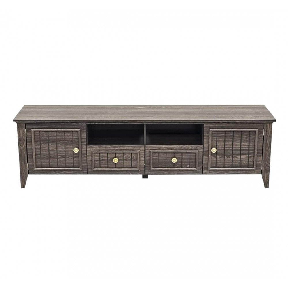 وحدة تلفاز مودرن خشبية بني 160 سم