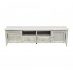 وحدة تلفاز مودرن خشبية رمادية حجري 160 سم