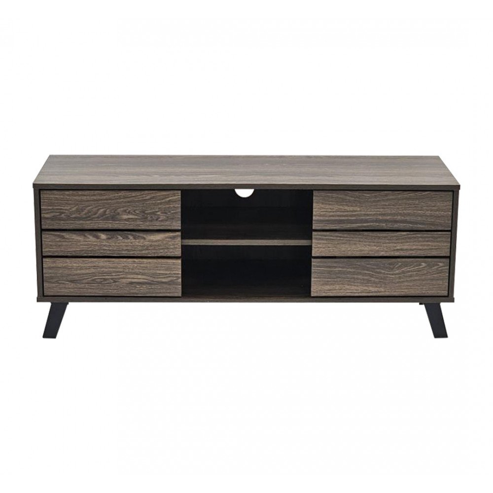 وحدة تلفاز مودرن خشبية بني 120 سم