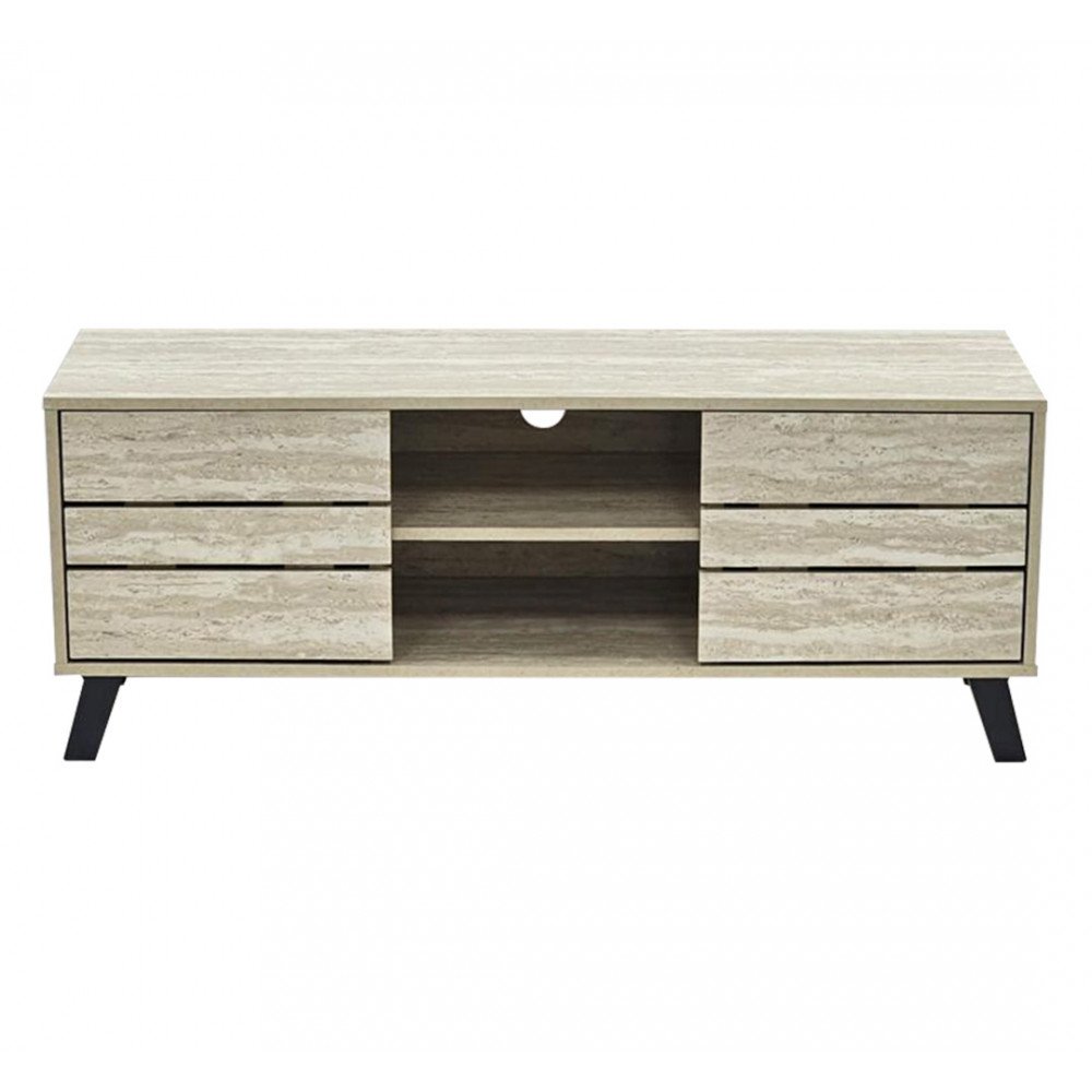 وحدة تلفاز مودرن خشبية بيج 120 سم