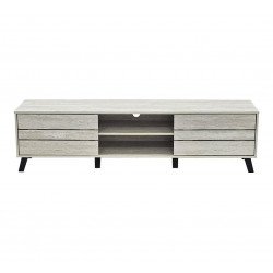 وحدة تلفاز مودرن خشبية رمادي حجري 180 سم