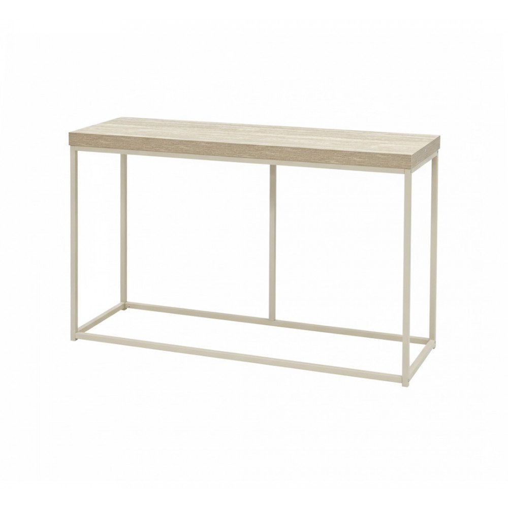 مدخل استقبال خشبي بهيكل معدني بيج 130 سم مدخل استقبال خشبي بهيكل معدني بيج 130 سم