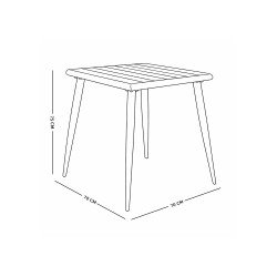 طاولة مفردة بأرجل معدنية 70×75 سم