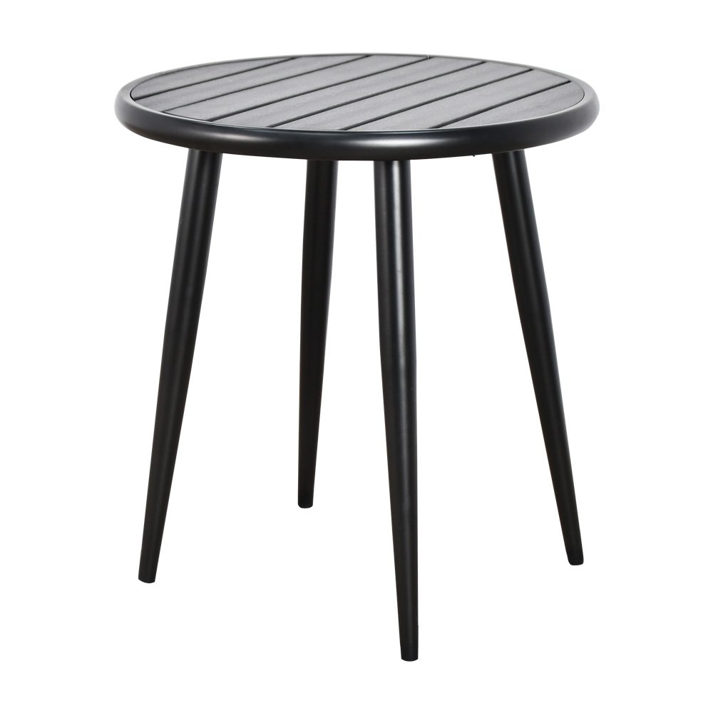 طاولة مفردة دائرية بأرجل معدنية أسود طاولة مفردة دائرية بأرجل معدنية أسود
