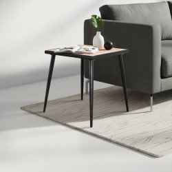 طاولة مفردة بأرجل معدنية 75×70 سم طاولة مفردة بأرجل معدنية 75×70 سم