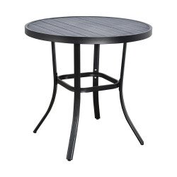 طاولة مفردة دائرية بأرجل معدنية أسود طاولة مفردة دائرية بأرجل معدنية أسود