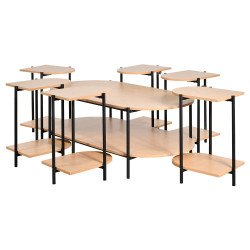 طقم طاولات خدمة 7 قطع 2 دور خشبي طقم طاولات خدمة 7 قطع 2 دور خشبي