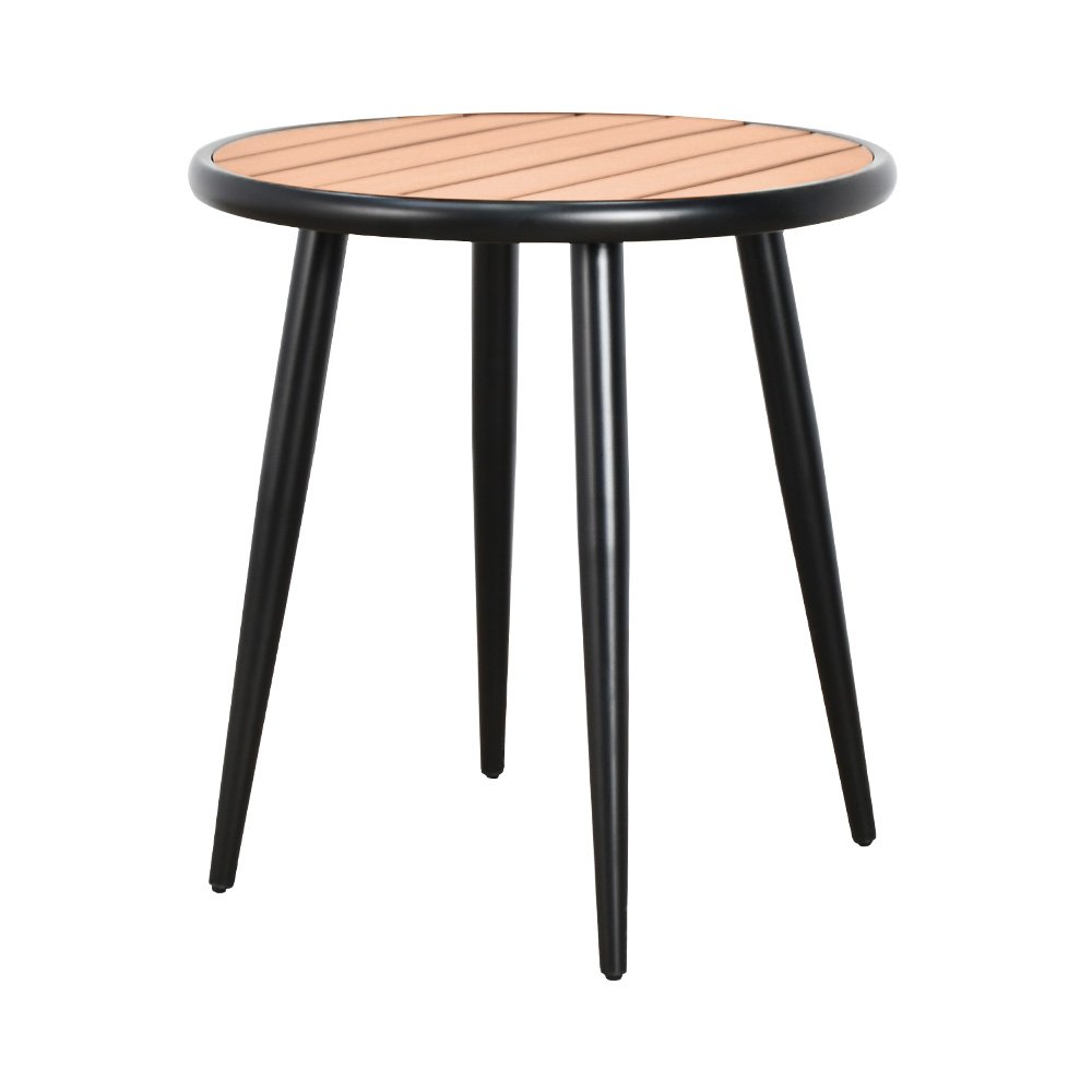 طاولة مفردة دائرية بأرجل معدنية 75×67 سم