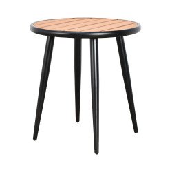 طاولة مفردة دائرية بأرجل معدنية 75×67 سم طاولة مفردة دائرية بأرجل معدنية 75×67 سم