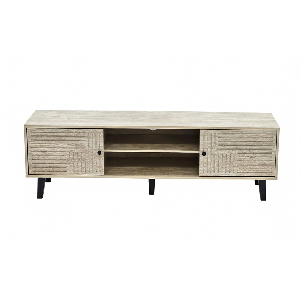 وحدة تلفاز مودرن خشبية بيج 160 سم