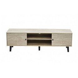 وحدة تلفاز مودرن خشبية بيج 160 سم