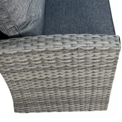 جلسة خارجية 7 مقاعد راتان وطاولة بسطح زجاجي